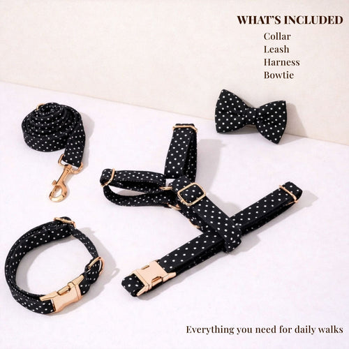 Black Polka Dot Print Set
